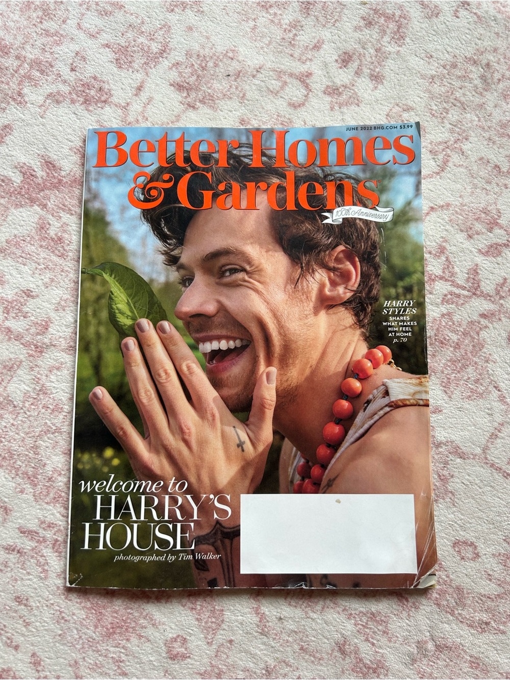Harry Styles Better Homes & Gardens Magazine